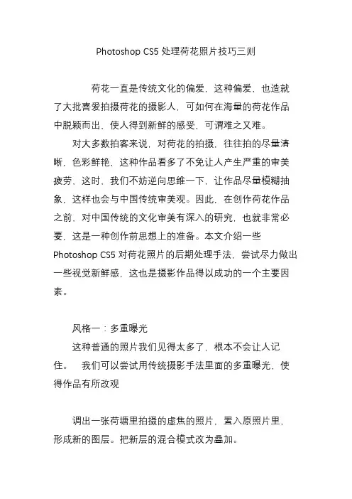 photoshopcs5处理荷花照片技巧三则