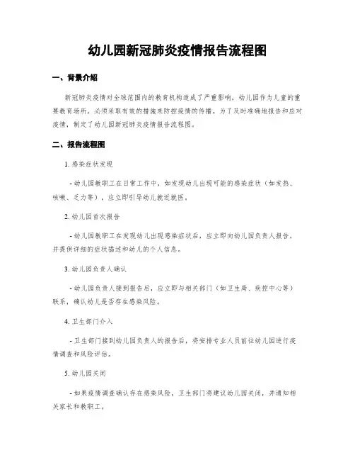幼儿园新冠肺炎疫情报告流程图