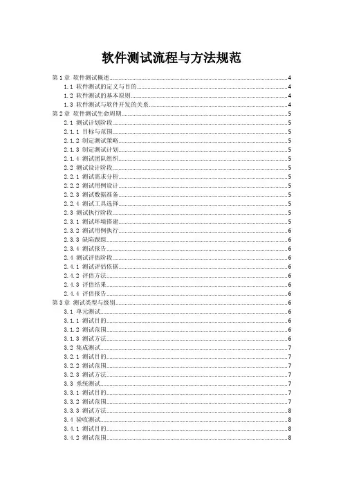 软件测试流程与方法规范