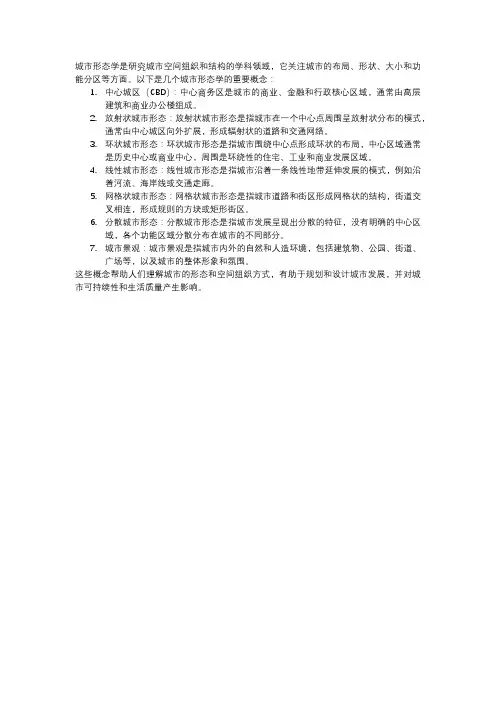 城市形态学概念