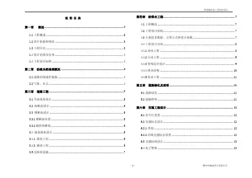 某道路改造工程完整的初步设计说明书