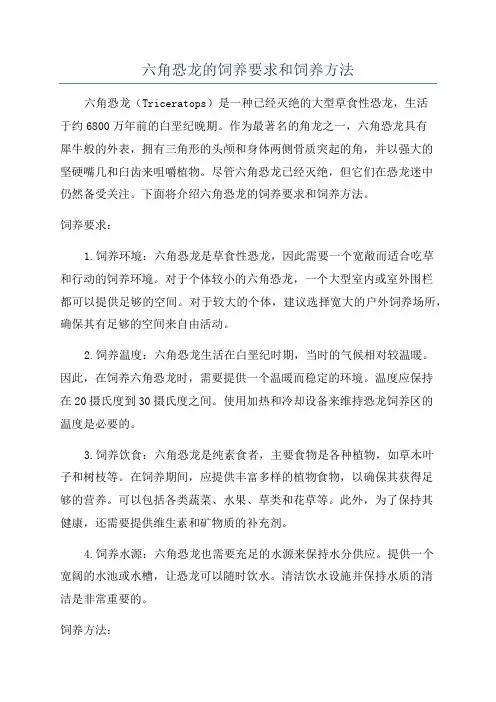 六角恐龙的饲养要求和饲养方法