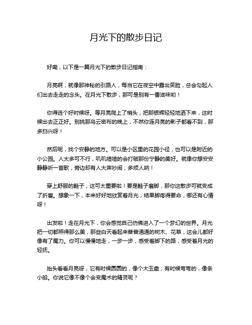 月光下的散步日记
