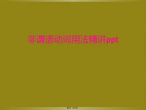 非谓语动词用法精讲ppt