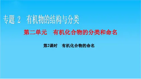 【课堂设计】高二化学苏教版选修5课件专题2 第二单元 第2课时 有机化合物的命名