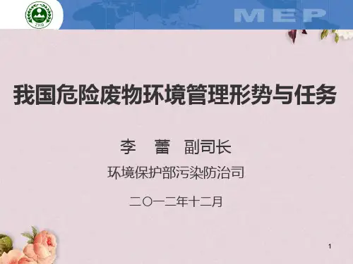 我国危险废物环境管理形势与任务(ppt 53页)