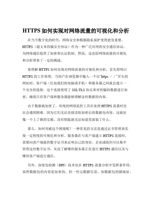HTTPS如何实现对网络流量的可视化和分析