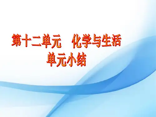 27第十二单元 化学与生活单元小结