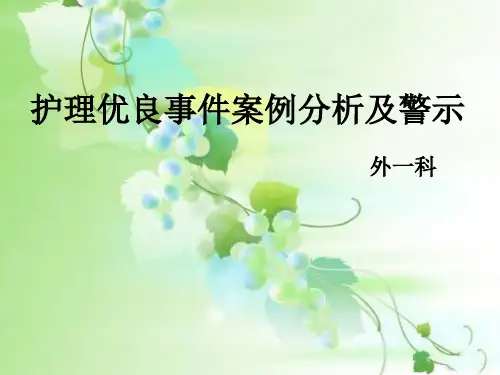 护理优良事件案例分析及警示PPT课件