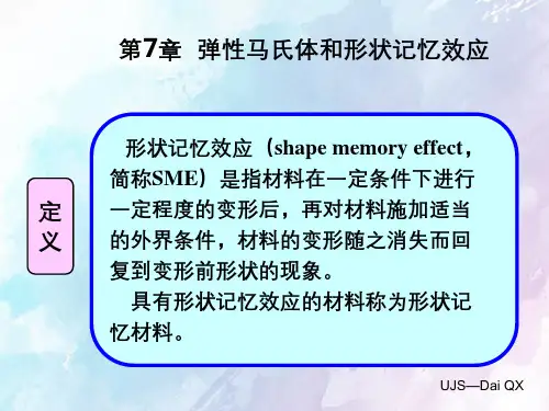 弹性马氏体和形状记忆效应