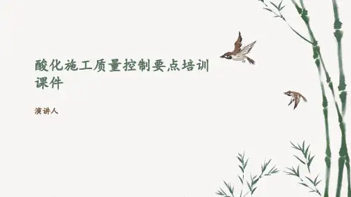 酸化施工质量控制要点培训课件