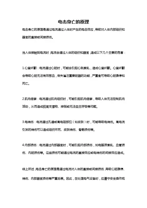 电击身亡的原理