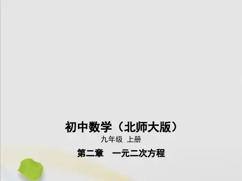 2019秋九年级数学上册 第2章 一元二次方程 2.2 用配方法求解一元二次方程课件 (新版)北师大版