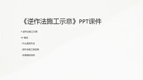 《逆作法施工示意》课件