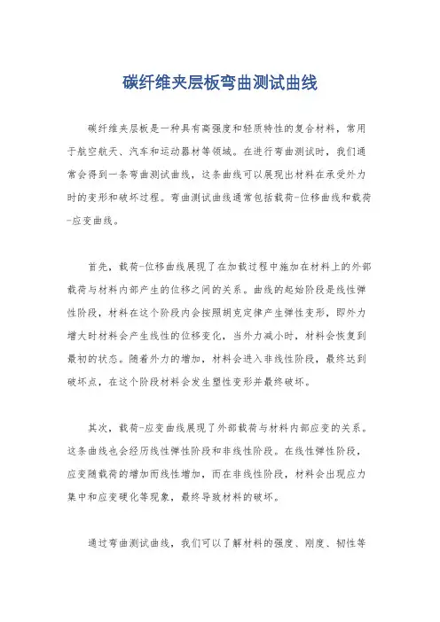 碳纤维夹层板弯曲测试曲线