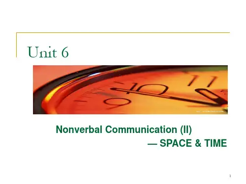 跨文化交际英文版6-Nonverbal-Communication-(II)