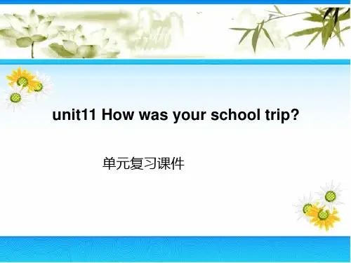 unit11 How was your school trip 单元复习课件