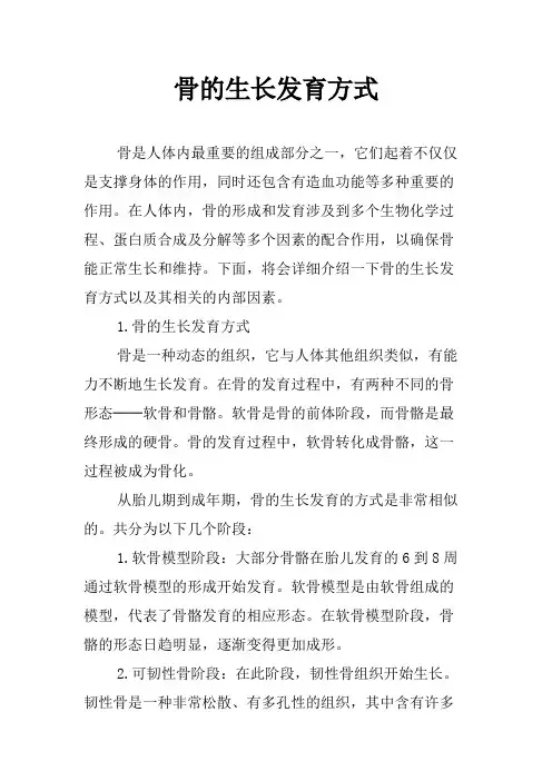 骨的生长发育方式
