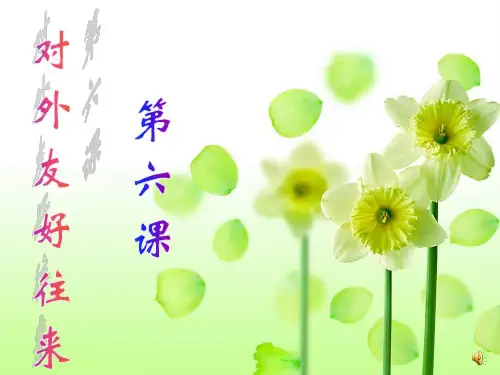 七年级历史下册第六课对外友好往来