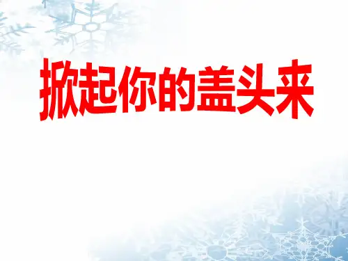 《掀起你的盖头来》PPT精选教学课件