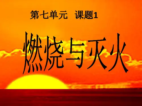 《燃烧和灭火》人教版ppt2