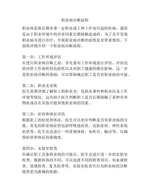 职业病诊断流程