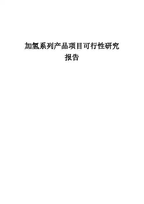 加氢系列产品项目可行性研究报告