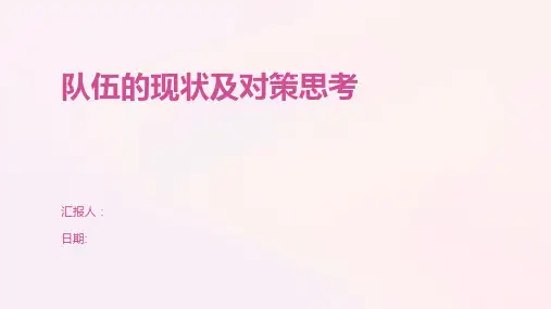队伍的现状及对策思考