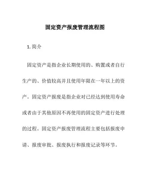固定资产报废管理流程图