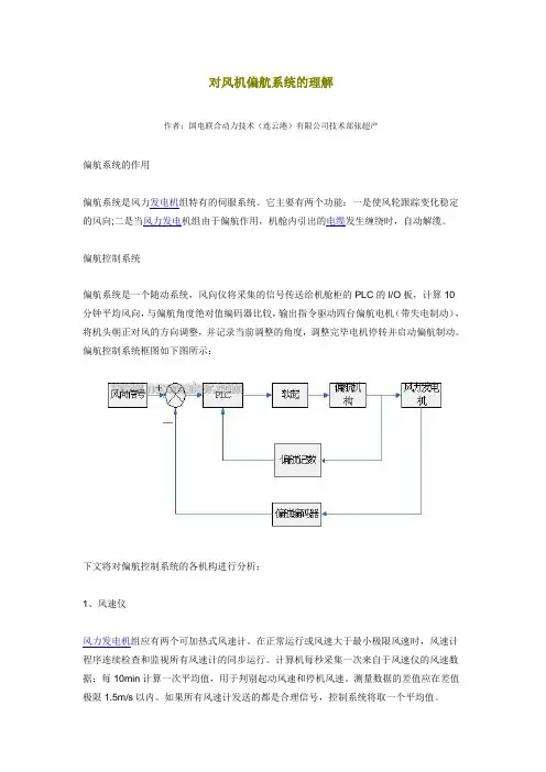 对风机偏航系统的理解