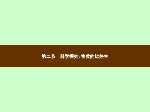 13.2《科学探究物质的比热容》ppt课件