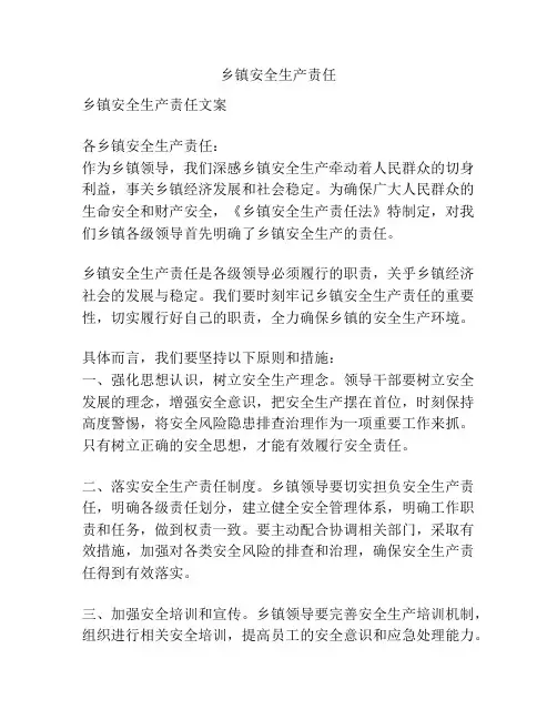 乡镇安全生产责任