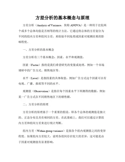 方差分析的基本概念与原理