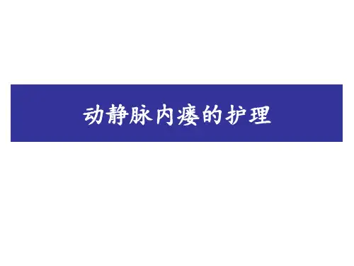 内瘘狭窄与堵塞的处理ppt课件