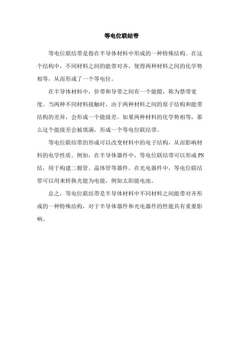等电位联结带