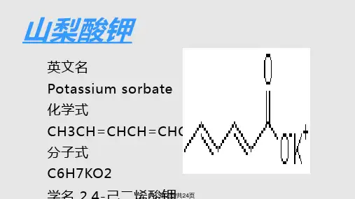 防腐剂之山梨酸钾.pptx