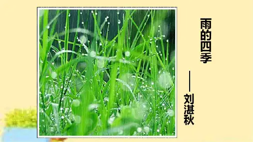 《雨的四季》ppt课件