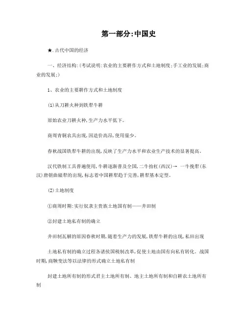 高中历史必修二笔记