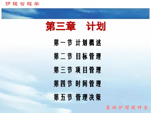 护理管理学-第三章计划