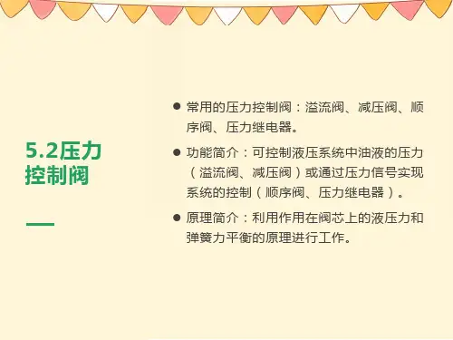 《液压与气压传动教学课件》5.2压力控制阀