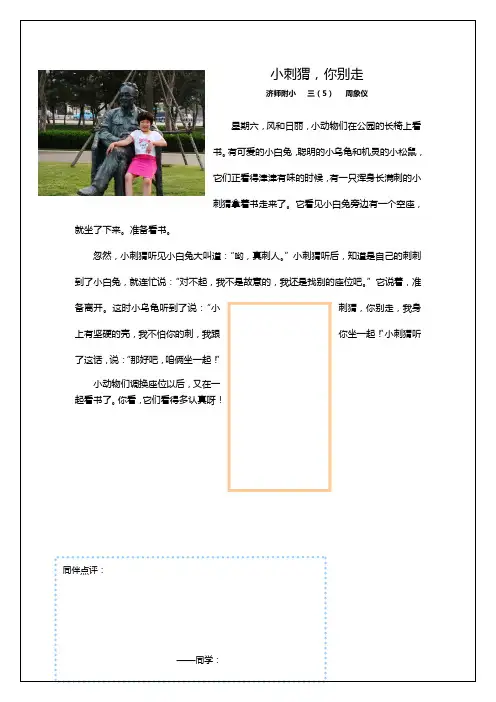 小刺猬,你别走-周象仪