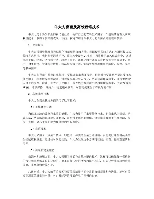 牛大力育苗及高效栽培技术