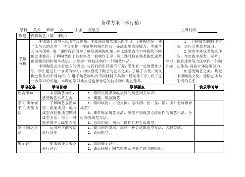 小学美术教案：做做陶艺2