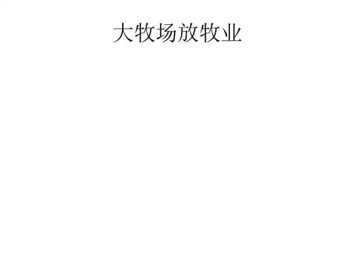 大牧场放牧业与乳畜业PPT(22张)