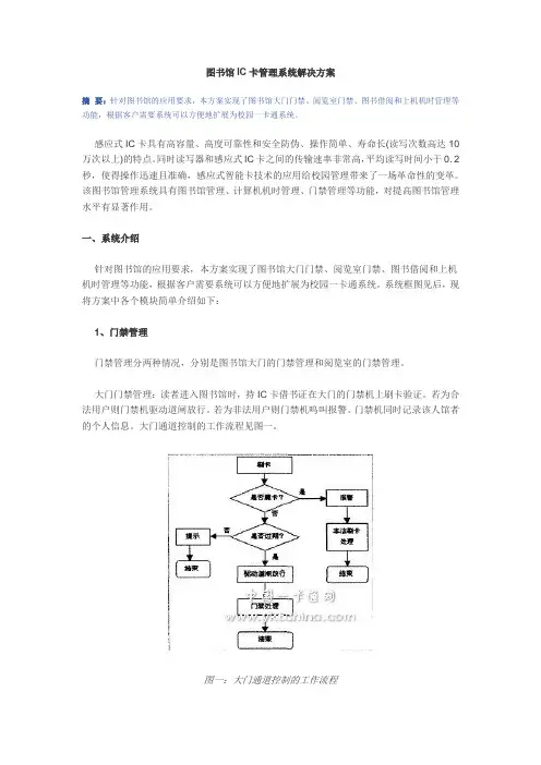 图书馆IC卡管理系统解决方案