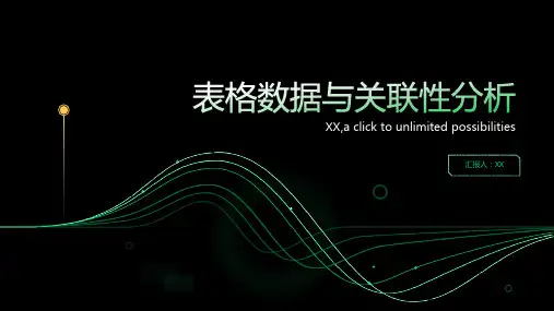分析表格的数据与关联性
