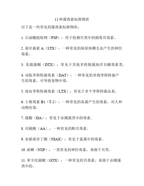 11种藻毒素标准物质