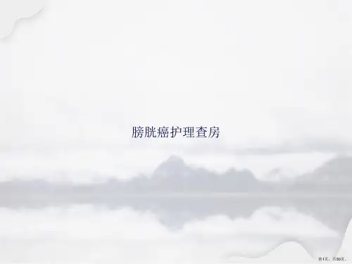 膀胱癌护理查房文档讲课文档