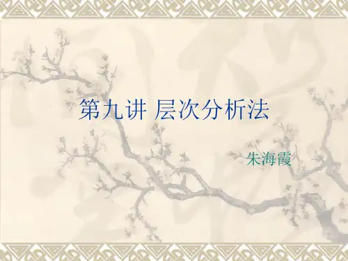 10.层次分析法