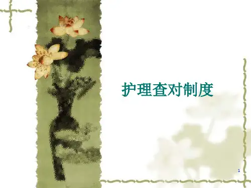 护理查对制度和执行医嘱制度ppt课件
